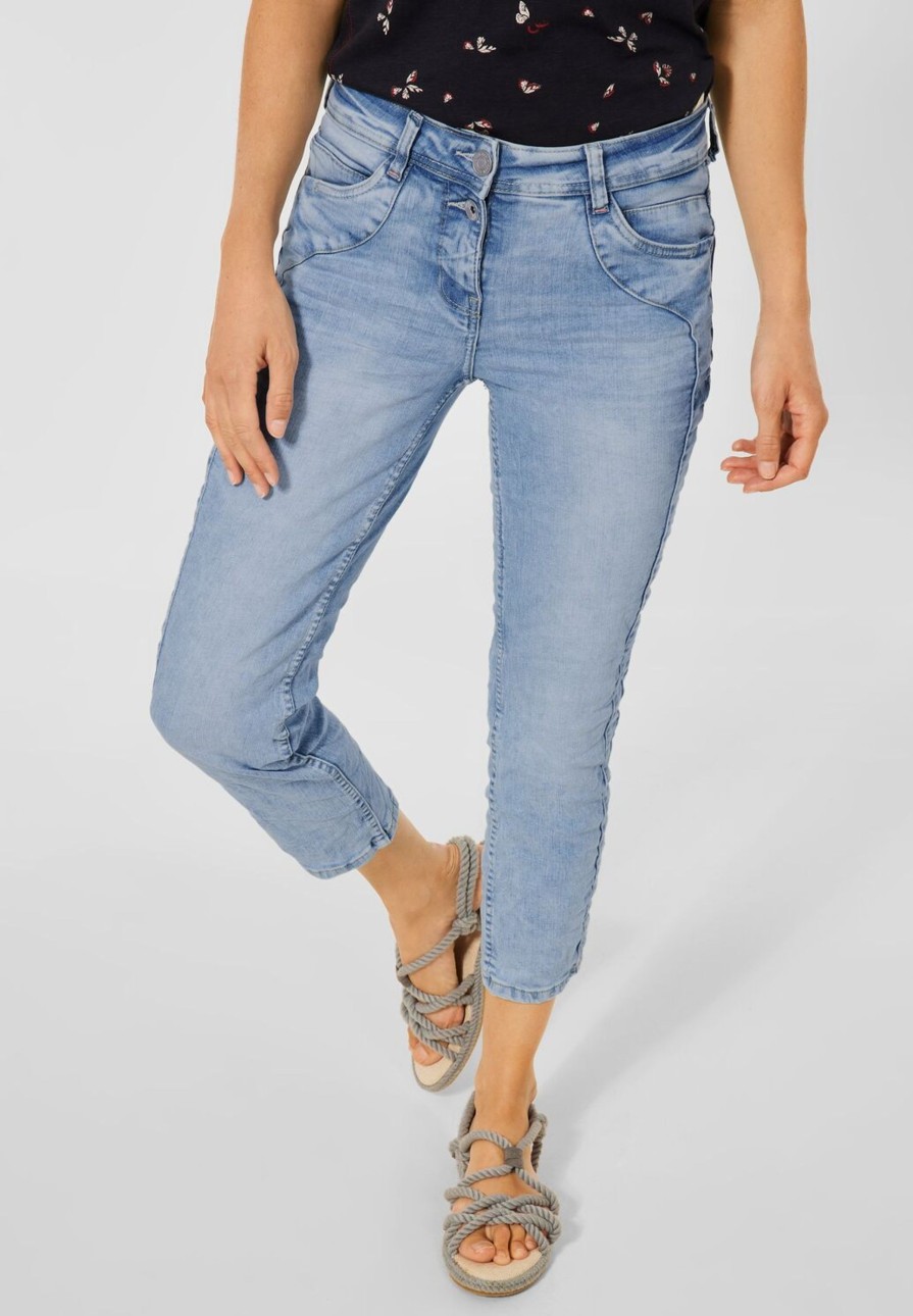 Dames Cecil | Cecil 3/4 Light Denim 375347 10339