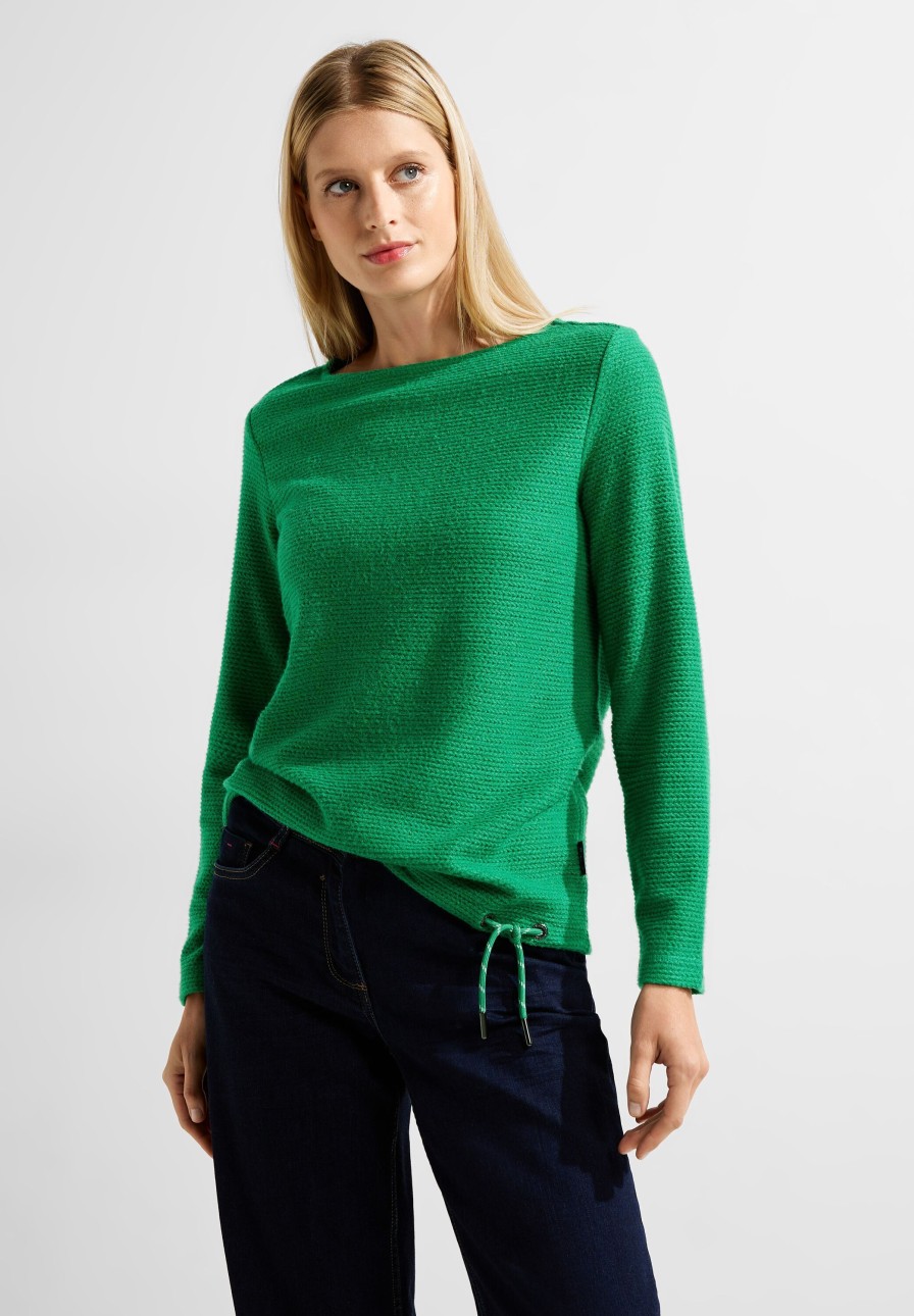 Dames Cecil | Cecil Structuur Sweater Easy Green 320546 15069