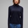 Dames Street One | Street One Fijn Brei Col Deep Blue 302536 11238