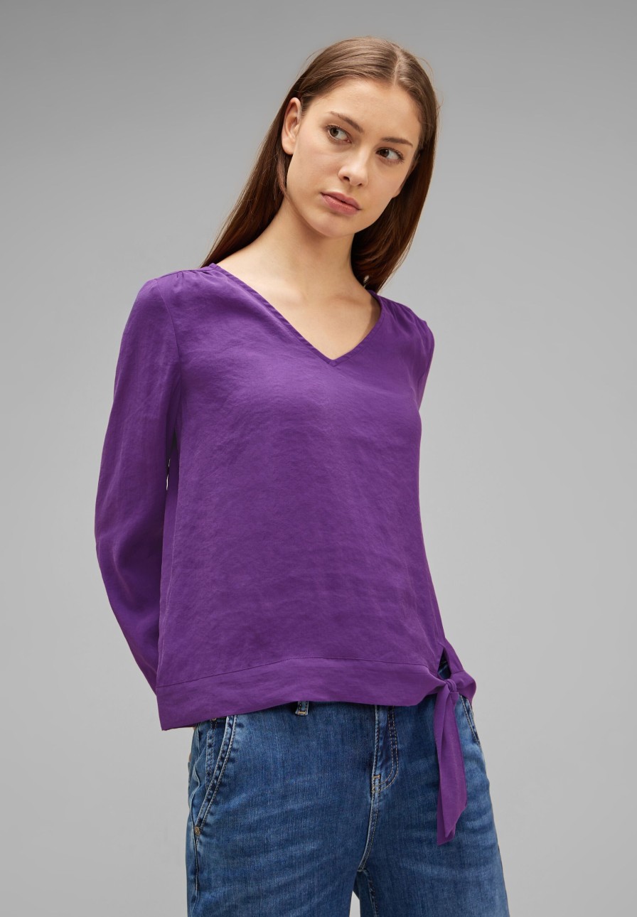 Dames Street One | Street One Blouse Pure Lilac 344331 15408