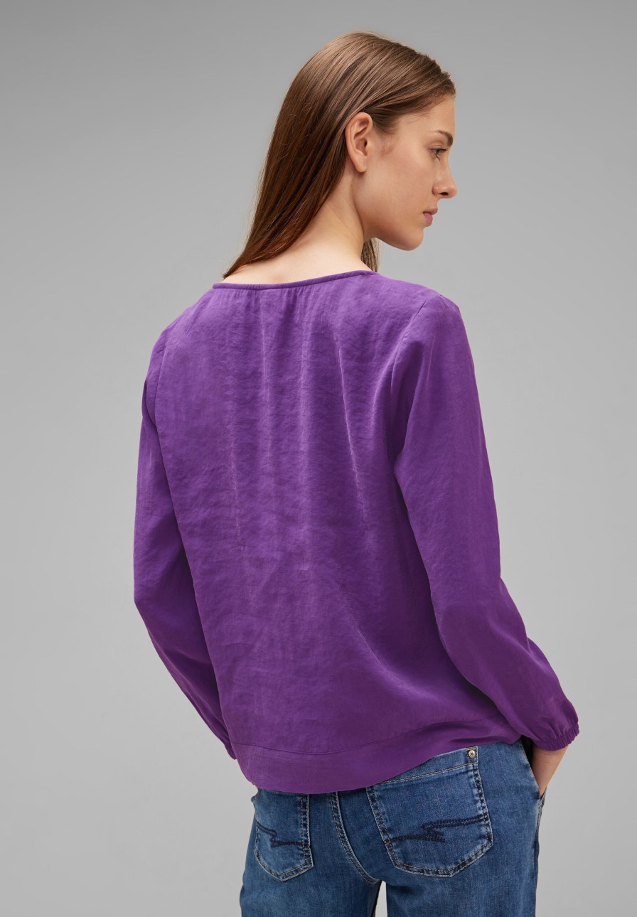 Dames Street One | Street One Blouse Pure Lilac 344331 15408