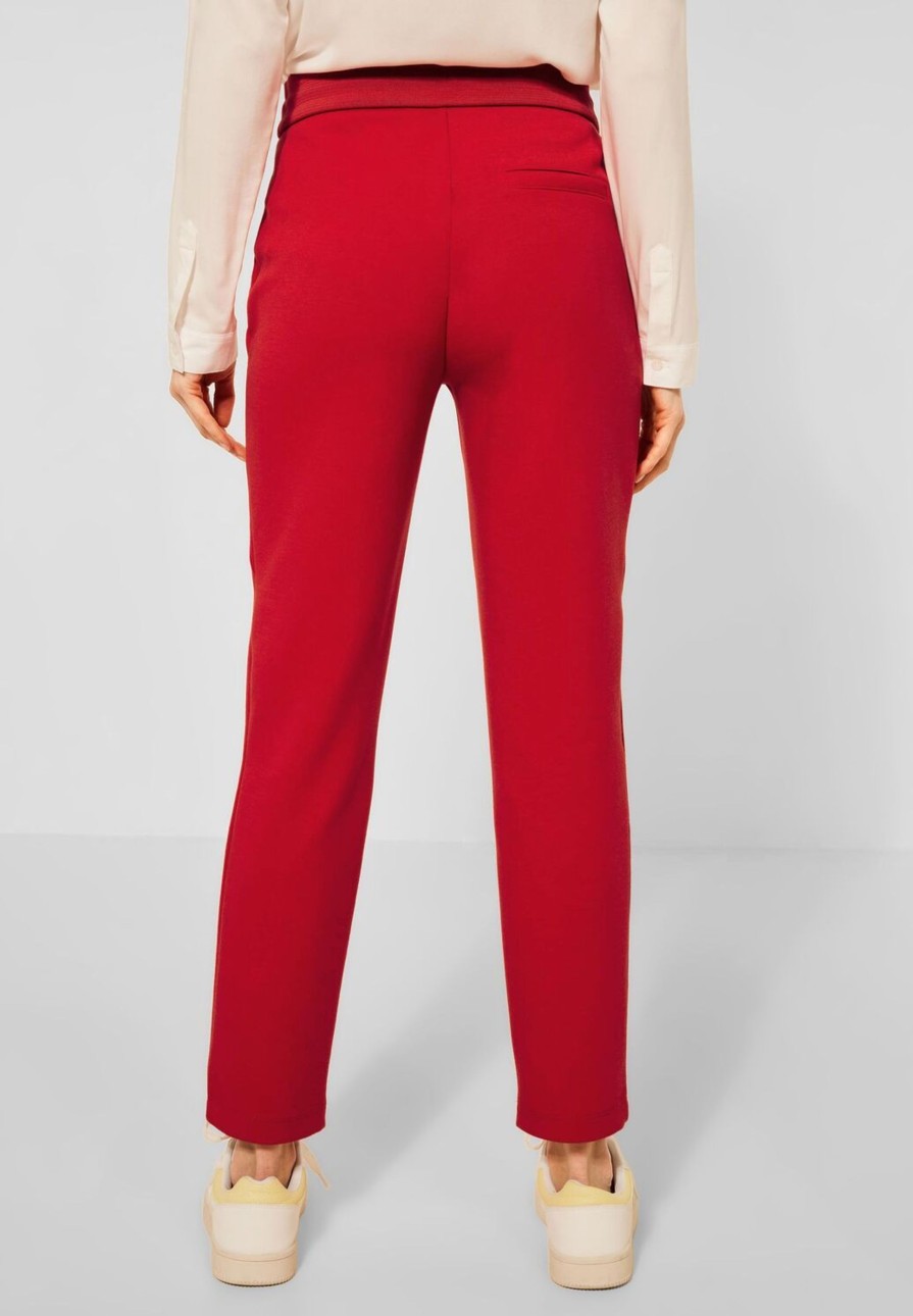 Dames Cecil | Cecil 7/8 Jersey Broek Vibrant Red 374967 13645