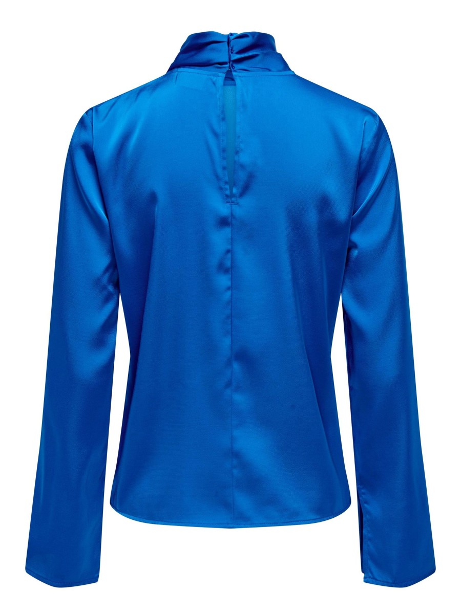 Dames Jacqueline de Yong | Jdy Satijn Look Blouse Directoire Blue 15311619