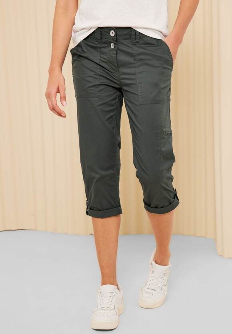 Dames Cecil | Cecil 3/4 Broek New York Easy Khaki 376386 14684