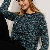 Dames Cecil | Cecil Print Shirt Petrol Blue 320786 35319